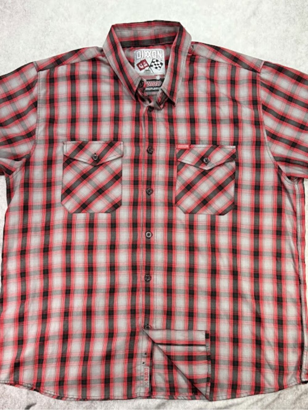 Dixxon Flannel Co. Cameo SS Shirt Red Black Plaid Men’s Size 3XL SS